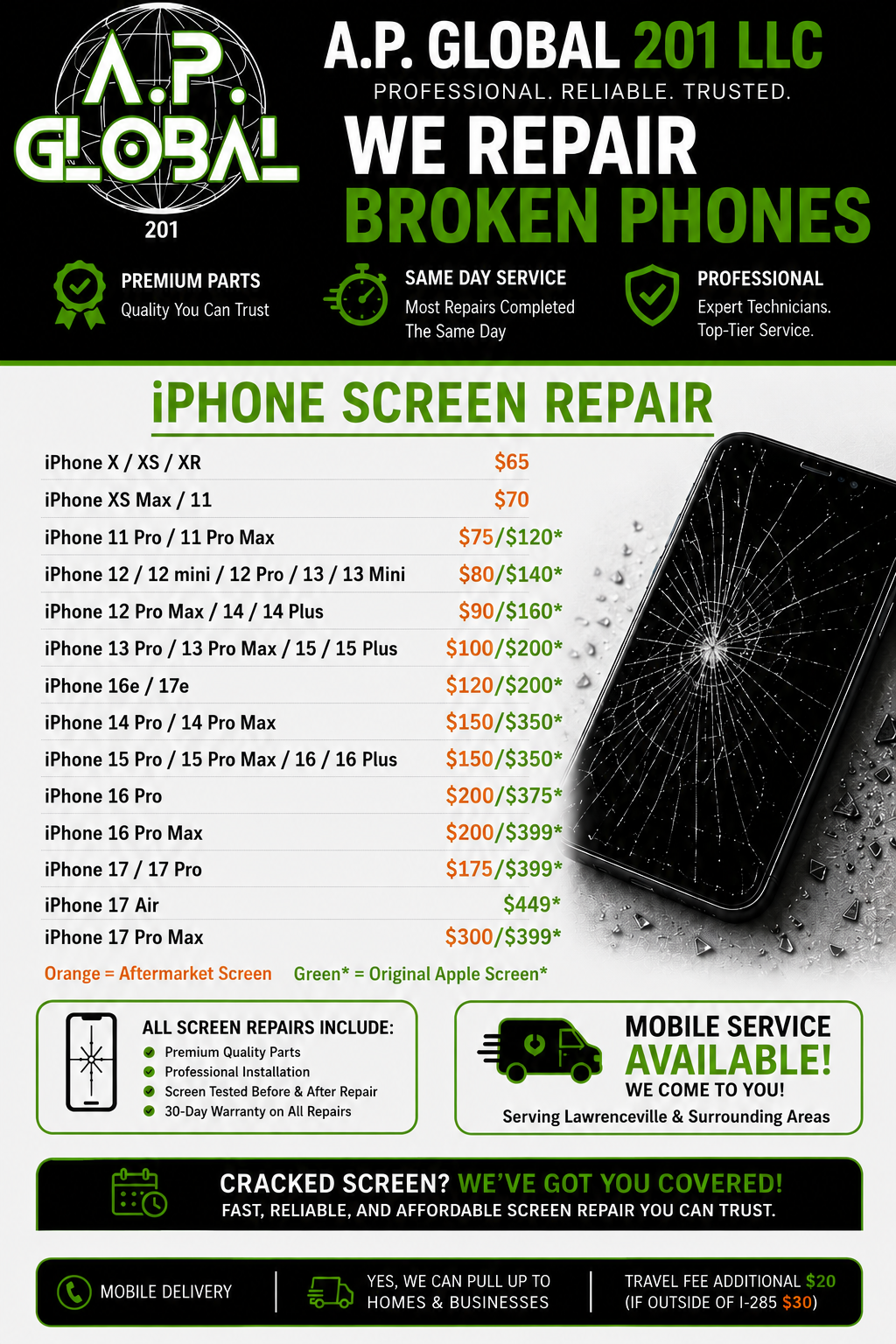 iPhone Screen Repair — Lawrenceville